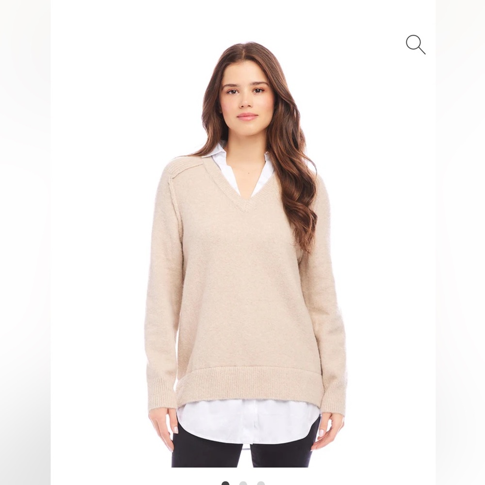 Karen Kane sweater with attached ‘undershirt’, used.